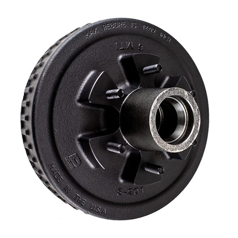 Pièces d'essieux de remorque en fonte 10 &quot; 12 &quot; tambour de frein à domicile mobile pour 3500 7000 lbs